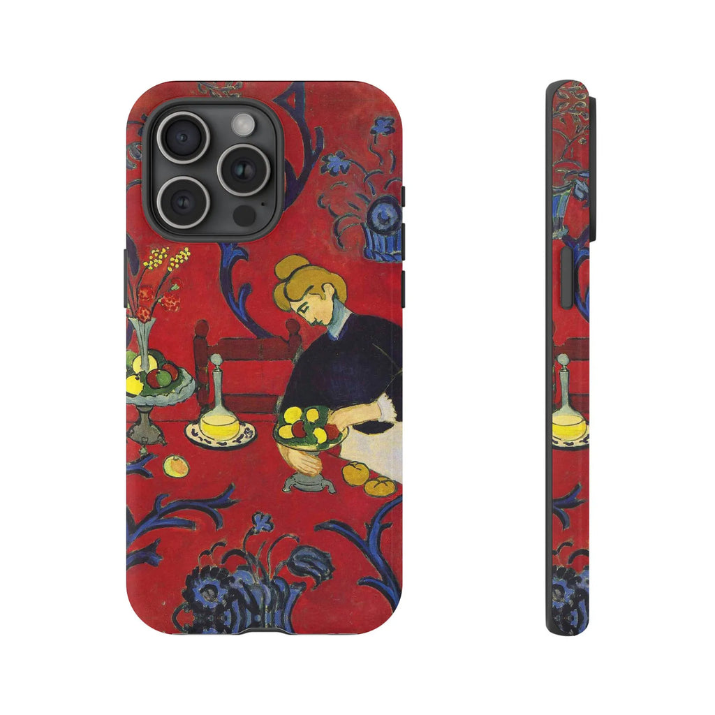 Matisse Art Phone Case for iPhone | The Dessert: Harmony in Red Painting | Premium Dual-Layer Shockproof Cover | Gift for Art