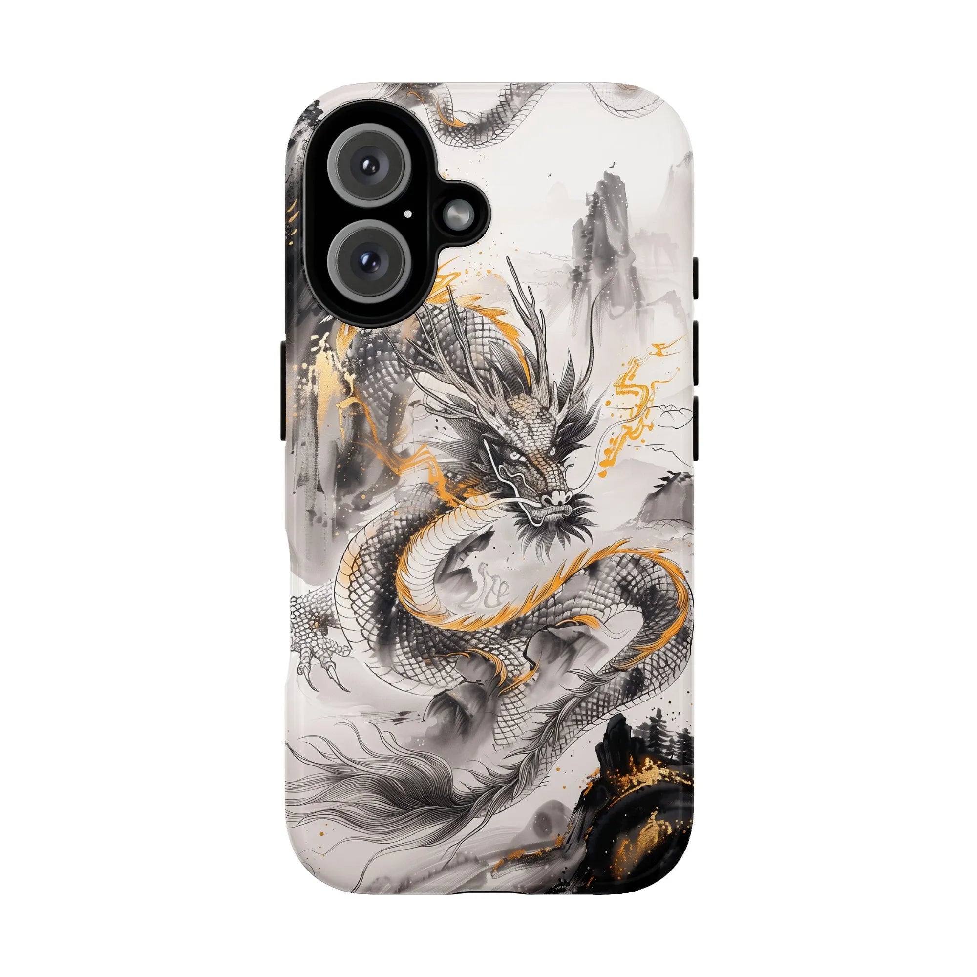 Dragon Phone Case for Samsung Galaxy | Japanese Ink Wash Art Design | Dual-Layer Tough Cover | Premium Gift for Mythology Fan